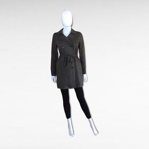 Forever 21 Military Lightweight Green Peacoat, S